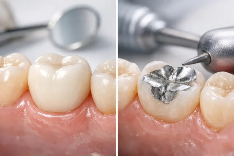 ¿Corona dental vs empaste grande?