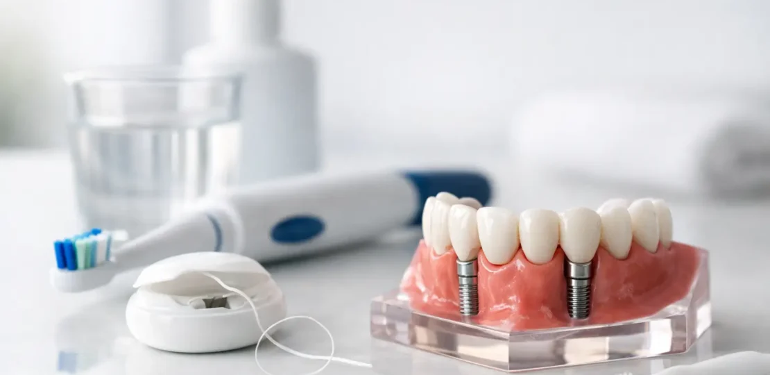 ¿Cómo limpiar prótesis dental fija?
