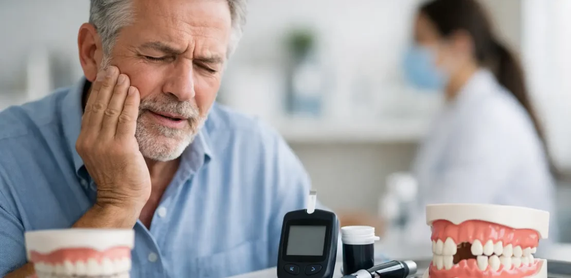 ¿Ejemplos de pérdida dental por diabetes?