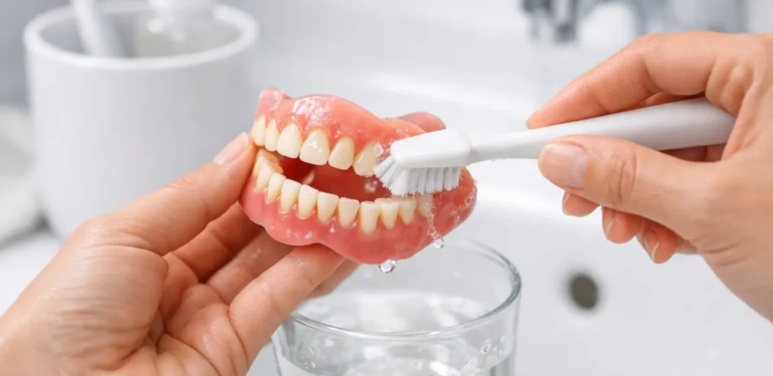 Cómo limpiar una prótesis dental removible