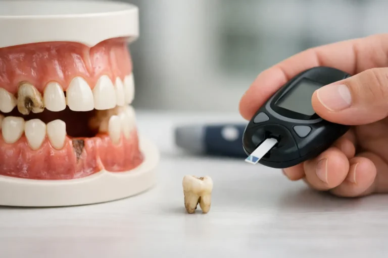 Ejemplo de pérdida dental en diabetes explicado